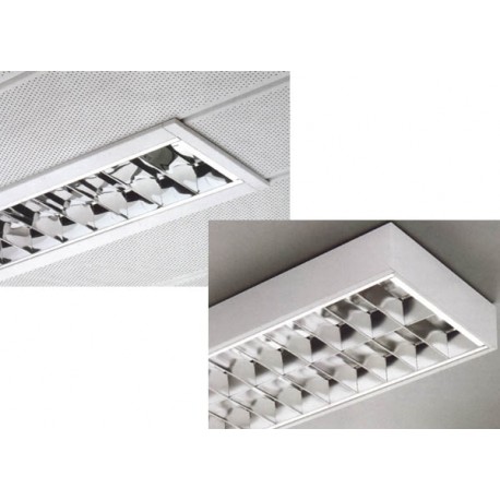 FRDP ceiling light with louvre